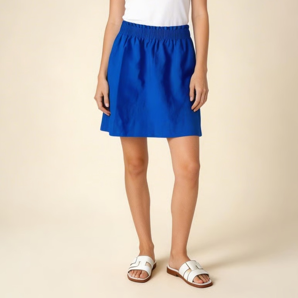 J.CREW FACTORY | Cobalt Blue Linen Blend Mini Skirt Sz 0